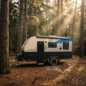 Caravane familiale compacte en aluminium <span class=keywords><strong>pour</strong></span> voyages en plein air, <span class=keywords><strong>camping</strong></span>-<span class=keywords><strong>car</strong></span> avec lits superposés <span class=keywords><strong>pour</strong></span> le <span class=keywords><strong>camping</strong></span> et les aventures tout-terrain - Product Image 2