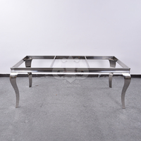 Table de banquet moderne en acier inoxydable de qualité commerciale pour les événements de mariage