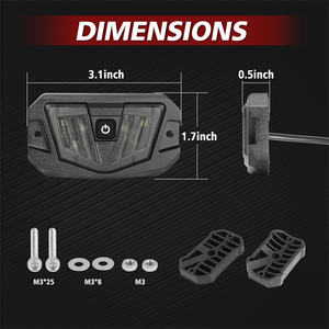 Plafonnier <span class=keywords><strong>de</strong></span> toit intérieur pour voiture 12V Intérieur Blanc Vert Led Dome Light avec interrupteur pour Utv Golf Cart Truck Bed - Product Image 2