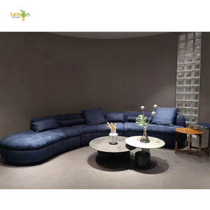 Venta caliente curvo convertible sofá conjunto compresible muebles para el hogar blanco media <span class=keywords><strong>luna</strong></span> sofá para salón de belleza - Product Image 5