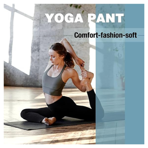 Leggings de fitness personnalisés pour femmes en polyester uni |   Pantalons de yoga à compression à taille haute et longueur intégrale avec poches pour la salle de sport - Product Image 4