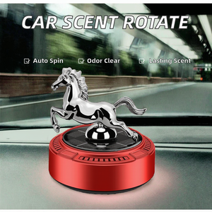 Diffuseur de parfum de voiture à rotation automatique, élimination des odeurs, parfum léger longue durée, ornement solaire en métal 5.0ml - Product Image 2