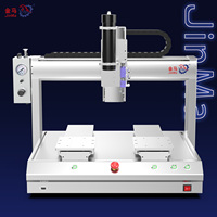 Distributeur de silicone à double station JINMA, machine industrielle programmable pour la distribution de colle, pompe à moteur, engrenage, boîte de vitesses, roulement