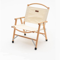 Chaise pliante en bois Kermit pour le camping en plein air, personnalisable en gros, chaise pliante de plage, détente, pêche, chaise de camping en bois naturel