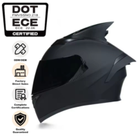 Casques de moto en fibre de carbone à double lentille OEM ODM, intégraux, avec spoiler et système de ventilation aérodynamique