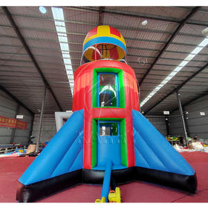 Cohete comercial inflable Bungee Jumping Castle Jumper Bounce House Cohete inflable gigante Juego de elevación de paracaídas - Product Image 2