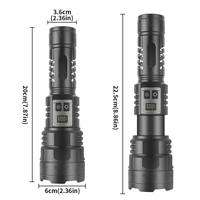 Vente en gros Lampe de poche ultra lumineuse haute puissance Lampe de poche LED tactique de type C rechargeable pour la chasse d'urgence en aluminium