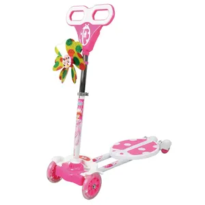 Freestyle stand up kids 4 wheel scooter / frog kick scooter for child / hot sale kick scooter 12 with PU wheels