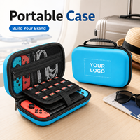 Étui de rangement pour console de jeu en EVA personnalisé, grande capacité, coque rigide, sac de transport avec emplacements pour cartes de jeu, organisateur d'accessoires, OEM ODM