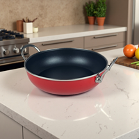Wajan Enamel Dasar Rata 29cm, Lapisan Anti Lengket Tahan Lama, Mudah Dibersihkan, Untuk Restoran, Dijual