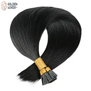 Wholesale High Quality #1 Straight I Tip Micro links Hair Extensions Human Hair 100% Virgin Hair