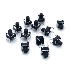 6*6*7MM DIP tact switch straight plug 4-pin vertical micro/key switch four-pin button 6x6x7mm switch accessories