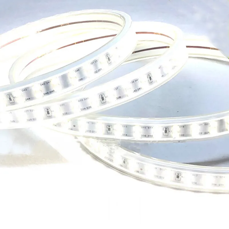 220V SMD2835 48leds IP65 Led 스트립 Led 스트립 유연한 PVC 커버 스트립 빛