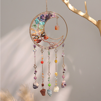 OWNSWING Capteur de soleil coloré fait à la main décoration de fenêtre en cristal gravier arbre avec pierres précieuses tentures murales chambre jardin