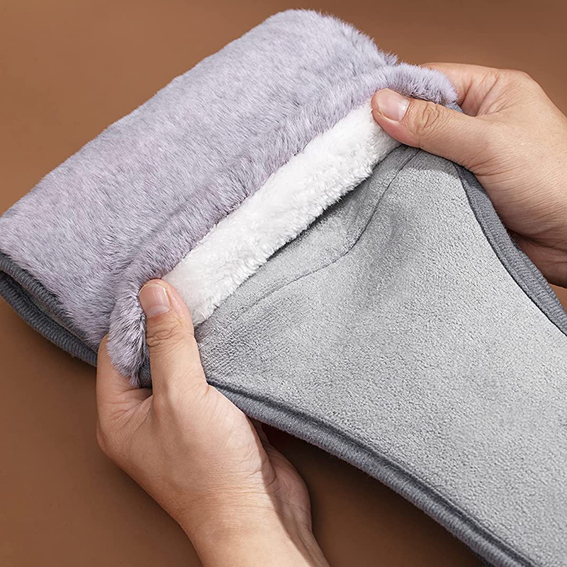 water filling rubber hot water bag hand warmer and plush hot water bottle belt cover