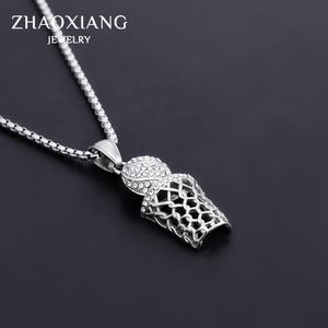 Nouveaux colliers de basket-ball en diamant CZ 2021 pour hommes et femmes, chaînes créatives de style hip-hop pour pendentifs et bijoux - Product Image 3