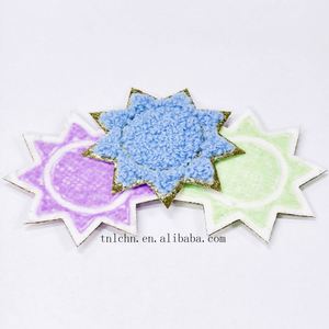 Custom Towel Embroidery High Quality Iron-<b>on</b> or <b>Sew</b>-<b>on</b> Towel <b>Patches</b> Embroidery Chenille <b>Patches</b> - Product Image 4