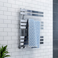 BODE Chrome Serviette plate Radiateur Sèche-serviettes Rack pour salle de bain