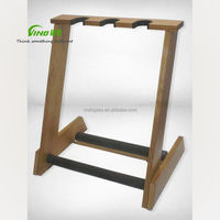 Support de snowboard en bois robuste, moderne, écologique, portable et personnalisable, design autoportant à 5 fentes, finition vernie de 18 mm d'épaisseur, facile à assembler