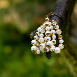 Pulsera de Moda con Cuentas, Acero Inoxidable 316L, Baño de Oro PVD, Diseño de Perlas Multihilos, Sostenible y Resistente - Product Image 3