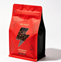 Sacs d'emballage pour café anti-odeur avec logo personnalisé du fabricant, sacs à café à fond plat, sacs à café en grains avec valve, emballage pour poudre de thé avec fermeture éclair