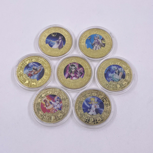 เหรียญทองคำ 24k ลายการ์ตูนอนิเมะญี่ปุ่นเซนต์เซย่า เอเธน่า สำหรับนักสะสม - Product Image 1