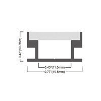 Profilé en aluminium LED encastrable 19.5x10.7 pour éclairage linéaire au sol