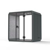 Cabine de bureau insonorisée mobile moderne |   Cabine de réunion acoustique avec structure en aluminium |   Cabine de silence pour espace de travail ouvert