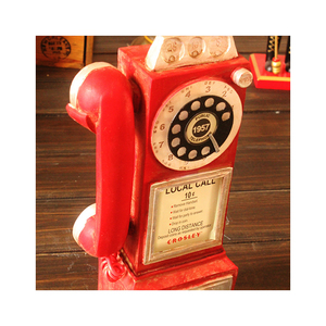 1 pcs Modèle de téléphone artisanal en résine de style campagnard américain-Décoration intérieure et ornement de bureau créatifs - Product Image 6