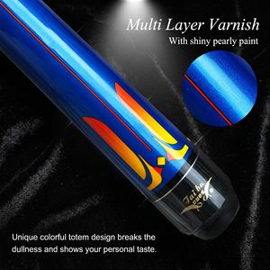 Queue de billard Tai Ba Cues en 2 parties, pointe de 13 mm, queue courte pour enfant de 48 pouces, 18, 19 oz (seléctable) - Bleu, Noir - Product Image 6