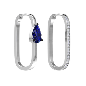 Pendientes de Plata de Ley 925 con Baño de Oro Rosa y Piedra Natural en Forma de Corazón, para Mujer, Regalo para Bodas y Fiestas - Product Image 5