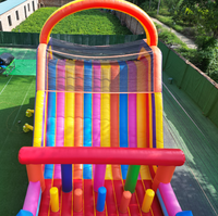 NOVA Nouveau toboggan gonflable d'extérieur pour enfants et adultes, grand toboggan avec obstacles, trampoline, PVC de qualité commerciale, pour événements commerciaux