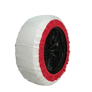 BOHU, superventas, cadena de nieve textil de tela de alta calidad, paquete de 2 cubiertas de neumáticos, calcetines de nieve, rueda antideslizante