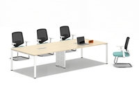Table de travail de bureau pour 4 personnes, poste de travail pour le personnel, mobilier modulaire avec tiroir