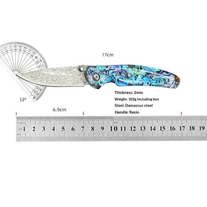 Cai Ke Bei มีดพับเก็บได้, ใบมีดทานโตแบบพกพามีที่จับหอยเป๋าฮื้อทำจากเหล็กและ VG10 - Product Image 4