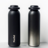 Bouteille d'eau isotherme à double paroi de 700 ml (24 oz), anti-fuite, dégradé métallique, tasse thermique de sport pour les détaillants en ligne