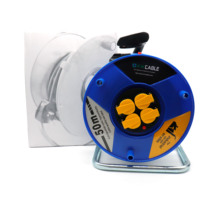 Bobine de câble d'extension UK EU DE Type Plug 0-20m 0-40m 0-50m Bobine de cordon portable
