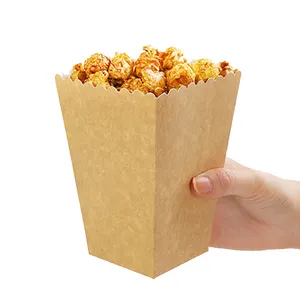 Top fabricant Offre Spéciale boîtes en papier kraft biodégradables jetables frites boîte d'emballage à emporter gobelet en papier pour pop-corn