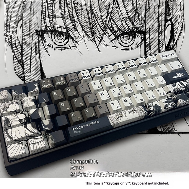 Machima Themed Keycaps Five-Sided Sublimation Cute and Customized Personalized Full Set 129 Keys Made in None for None