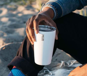 Gobelet isotherme en acier inoxydable MiiR 12 oz, couleur blanche, nouveau style, tasse à café portable, isolation thermique >24 heures, cadeau d'affaires, boîte cadeau - Product Image 1