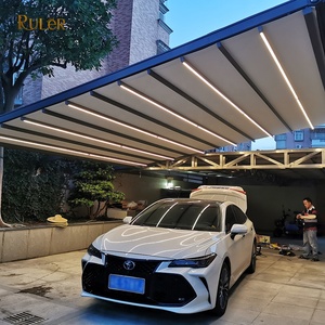 Pergola imperméable facile à assembler en gros, abri de voiture 3x3 3x4, gazebo de jardin en aluminium avec toit rétractable - Product Image 1