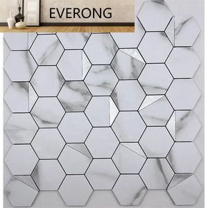 Carrelage auto-adhésif en gros d'usine peler et coller autocollant dosseret carrelage hexagone carreaux de mosaïque - Product Image 1