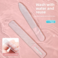 Lime à ongles en verre nano transparente double face, outil de manucure et de façonnage pour nail art