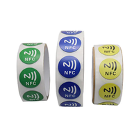 Puce NFC 13,56 MHz 144 octets avec UID réinscriptible / Étiquette / Autocollant NTAG213 Diamètre 25 mm