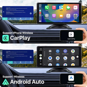 Greenyi 10.36 "Dashcam GPS navigation không dây Apple Carplay và android-auto điểm mù phát hiện BSD DVR kỷ lục Màn hình IR Camera - Product Image 2