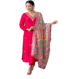 Venta al por Mayor de Trajes Salwar de Verano de Seda y Algodón Vintage para Mujer, Ropa Casual de Moda para Fiestas, Compra al por Mayor de Proveedores Indios y Pakistaníes - Product Image 1