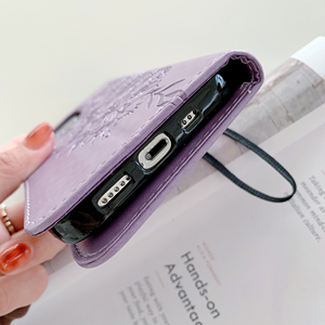 Hot Selling for Samsung S24 Ultra Card Insertion Phone Leather <strong>case</strong> for iPhone 15 Embossed Butterfly Mobile Phone Leather <strong>Case</strong> - Product Image 5