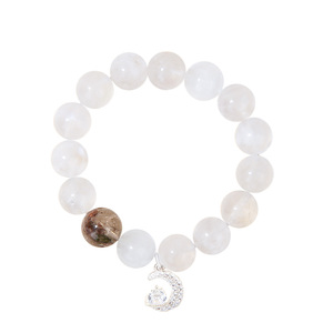 Bracelets unisexes faits à la main avec perles, bijoux en cristal naturel en forme de lune, cadeau unique de Hanxier - Product Image 6