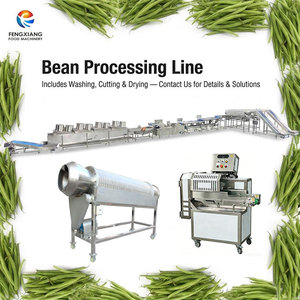 FENGXIANG Bean Processing Line Automatic Stem Removing, Washing, Cutting, <b>Drying</b> Machine 1000kg/h Vegetable Production <b>Equipment</b> - Product Image 1