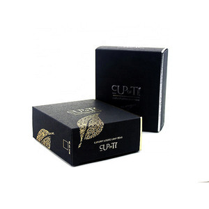 De alta calidad de <span class=keywords><strong>oro</strong></span> caliente <span class=keywords><strong>sello</strong></span> Logo negro de cartón de caja de embalaje de papel - Product Image 1